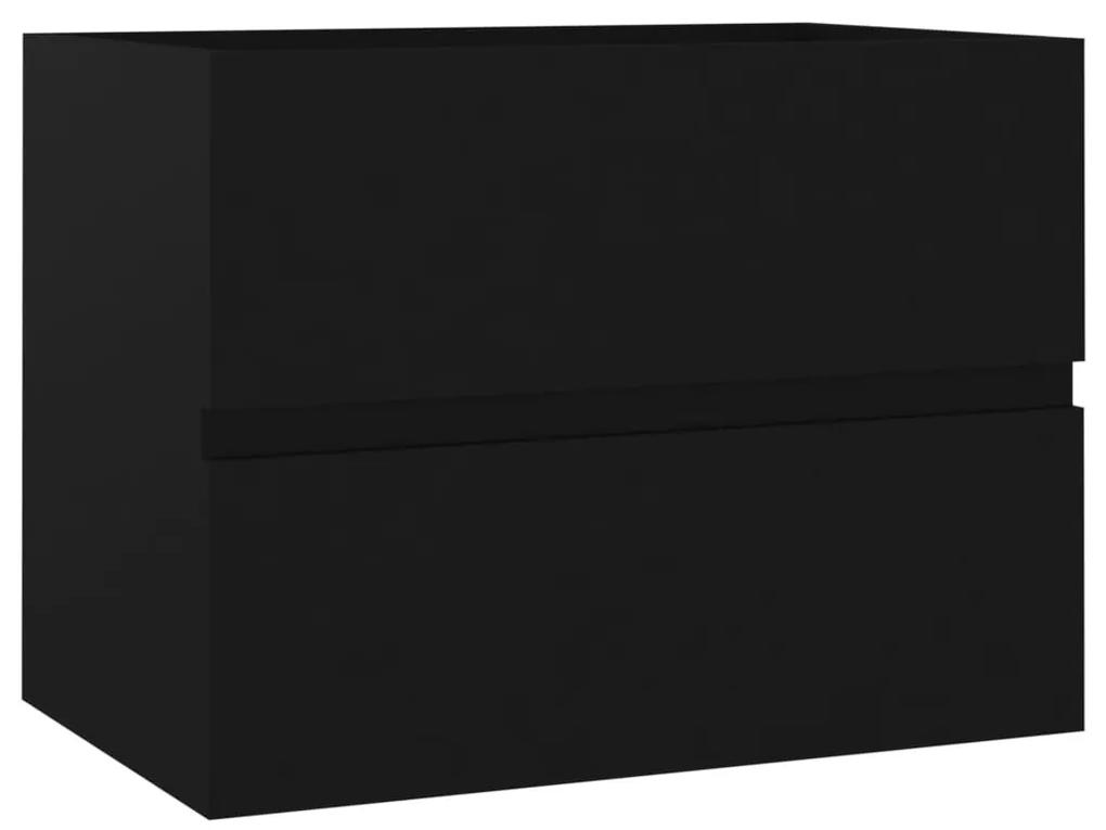 Ντουλάπι Νιπτήρα Μαύρο 60x38,5x45 εκ. από Επεξεργασμένο Ξύλο - Μαύρο