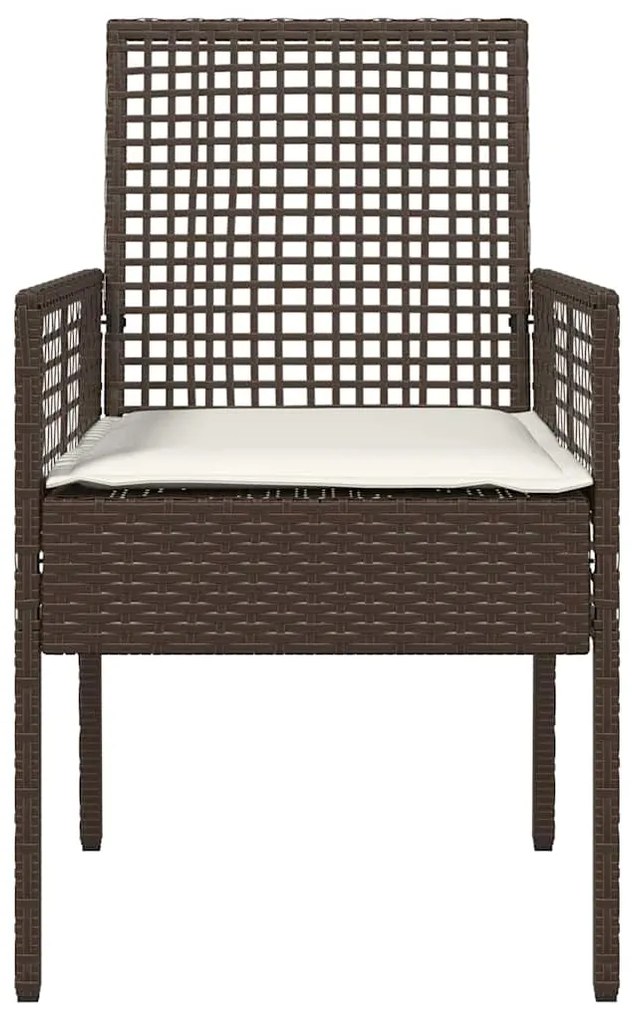 vidaXL Καρέκλα Κήπου 2 pcs Καφέ 53 x 60 x 85εκ συνθετικό ρατάν