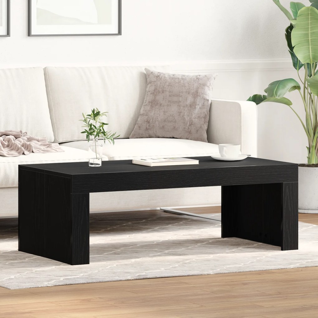 vidaXL Τραπεζάκι Καφέ Μαύρο Δρυς 102x50x35 εκ. Επεξεργασμένο Ξύλο