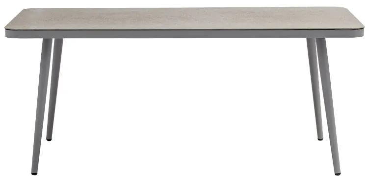 Τραπέζι Ecco pakoworld αλουμίνιο γκρι-γυαλί μπεζ 160x90x75εκ Model: 216-000010