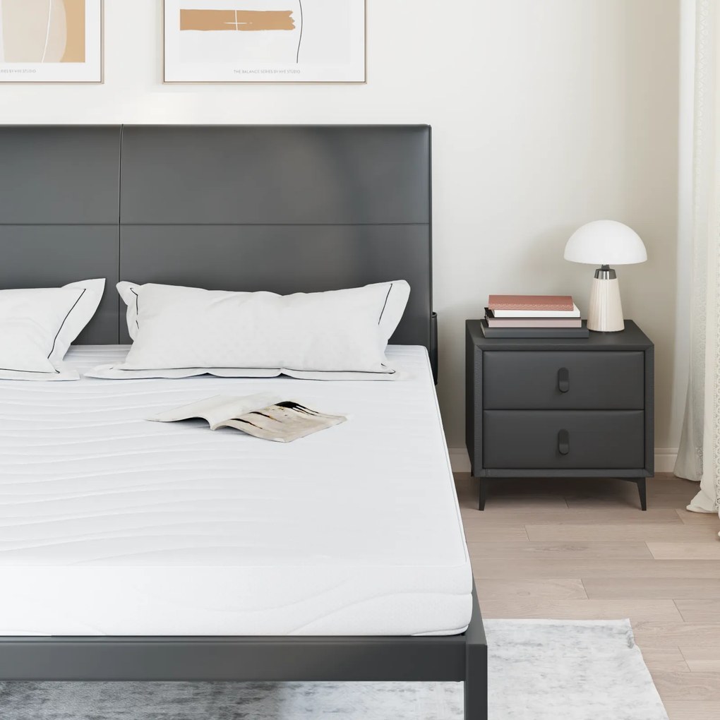 vidaXL Στρώματα Λευκό 180 x 200 cm 100% ύφασμα πολυεστέρα