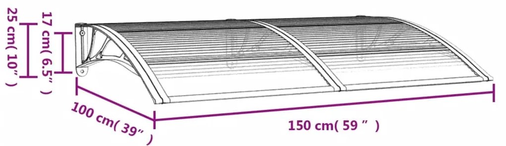 ΣΤΕΓΑΣΤΡΟ ΠΟΡΤΑΣ ΓΚΡΙ 150 X 100 ΕΚ. ΑΠΟ ΠΟΛΥΚΑΡΒΟΝΙΚΟ 153570