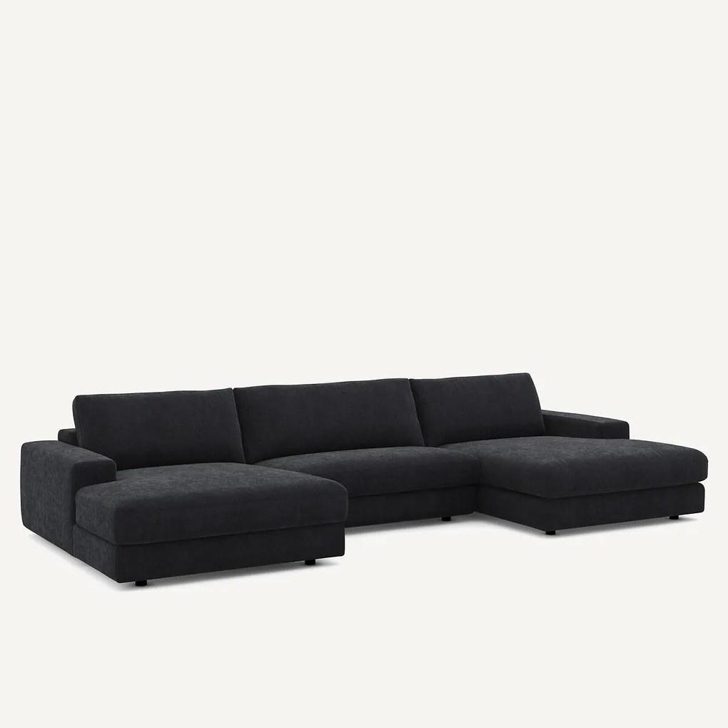 Καναπές 5 θέσεων από βισκόζη και πολυεστέρα, Skander