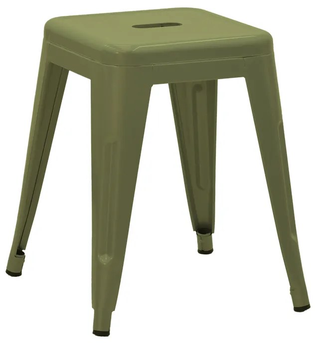 Σκαμπό Utopia pakoworld μέταλλο σε λαδί απόχρωση 30x30x45εκ