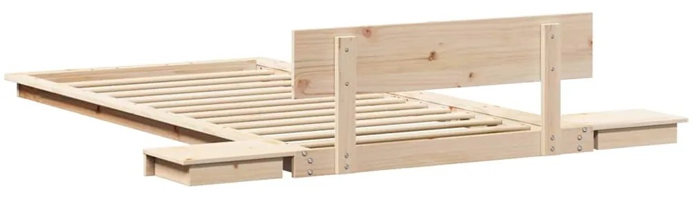 vidaXL Σκελετός Κρεβατιού Καφέ 75 x 190 cm ξύλο