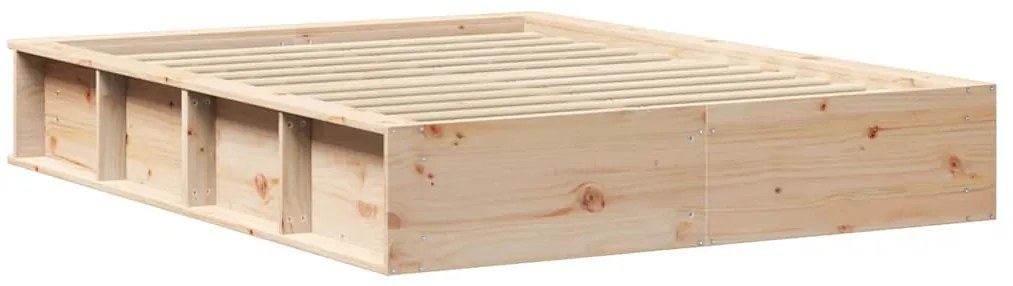 vidaXL Σκελετός Κρεβατιού με αποθήκευση Καφέ 120 x 190 cm ξύλο