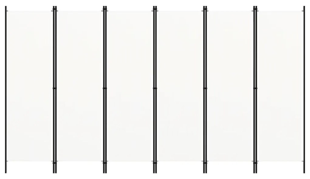 vidaXL Διαχωριστικό Δωματίου με 6 Πάνελ Λευκό 300 x 180 εκ.