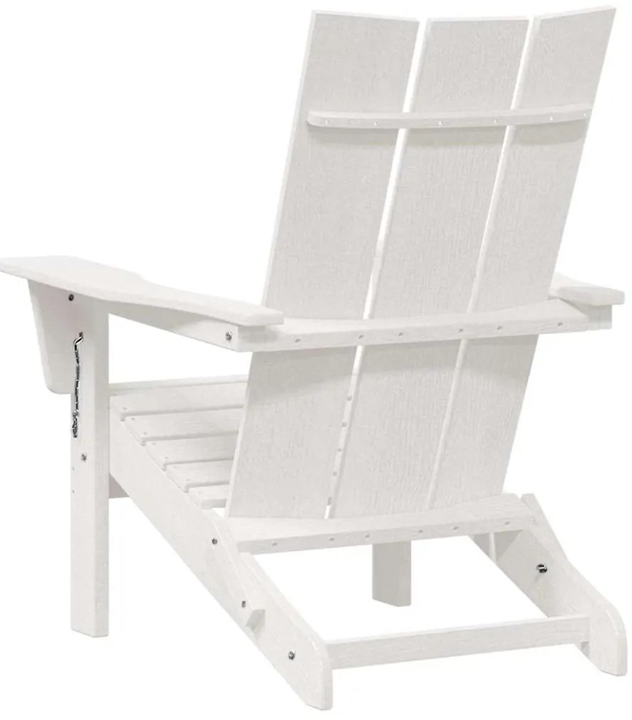 vidaXL Αναδιπλούμενη καρέκλα Adirondack Λευκή 74.5x80.5x90 εκ HDPE