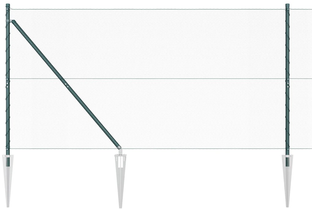 vidaXL Περίφραξη Hexagon Πράσινη 1.4x50 m Ατσάλι