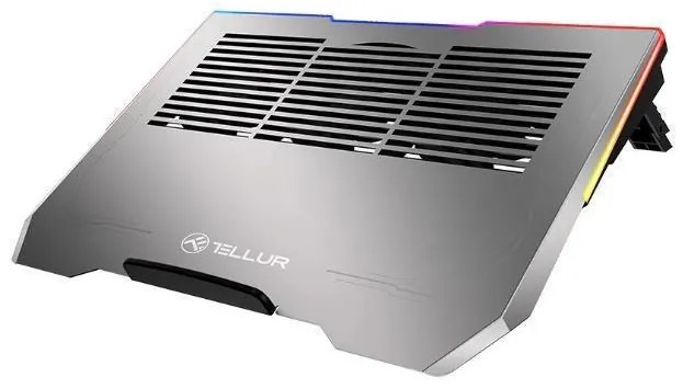 Tellur TLL491321 Cooling Pad για Laptop έως 17.3" με 3 Ανεμιστήρες και Φωτισμό Ασημί