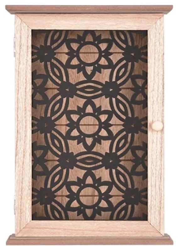 Κλειδοθήκη Irena 2170130 20x7x30cm Natural-Black Mirrors &amp; More Ξύλο