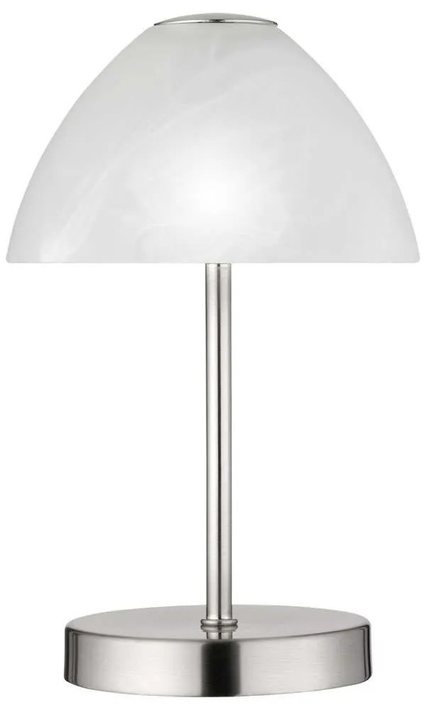 Φωτιστικό Επιτραπέζιο Queen R52021107 3W Led Φ15cm 24cm Nickel Mat RL Lighting Metal, Glass