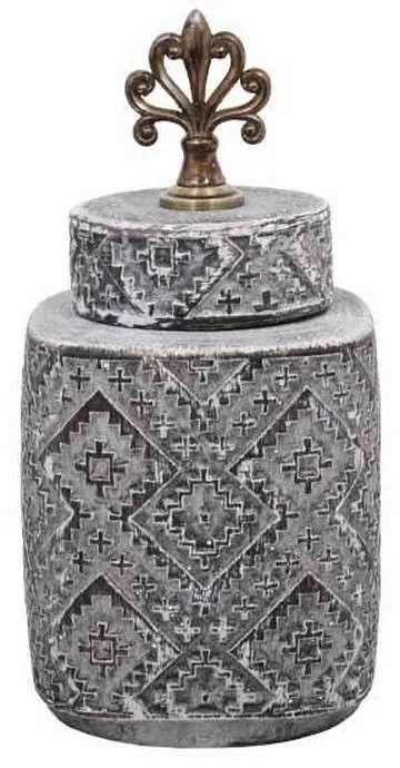 Βάζο Κεραμικό 08-122-196 28,5cm Grey Ceramic