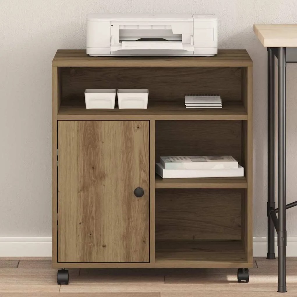 vidaXL Σταντ Εκτυπωτή artisan δρυς 60 x 50 x 67 εκ. Επεξεργασμένο ξύλο