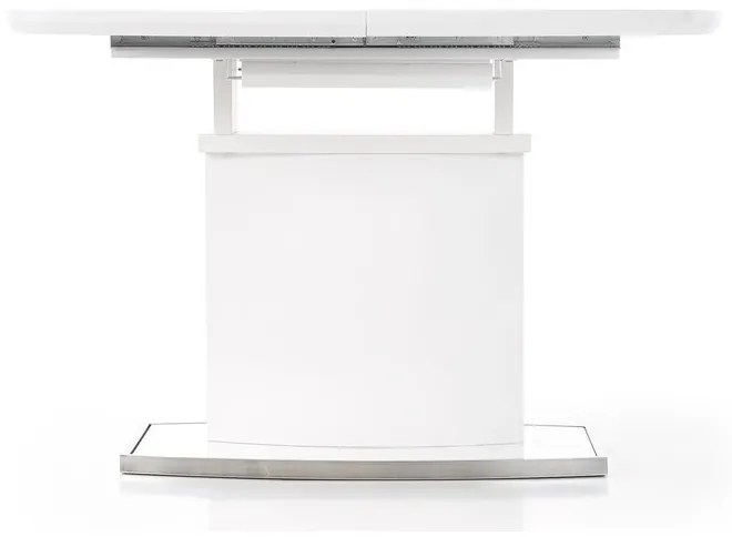 Τραπέζι Houston 215, Γυαλιστερό λευκό, 76cm, 68 kg, Επιμήκυνση, Ινοσανίδες μέσης πυκνότητας, Μέταλλο, Ινοσανίδες μέσης πυκνότητας | Epipla1.gr