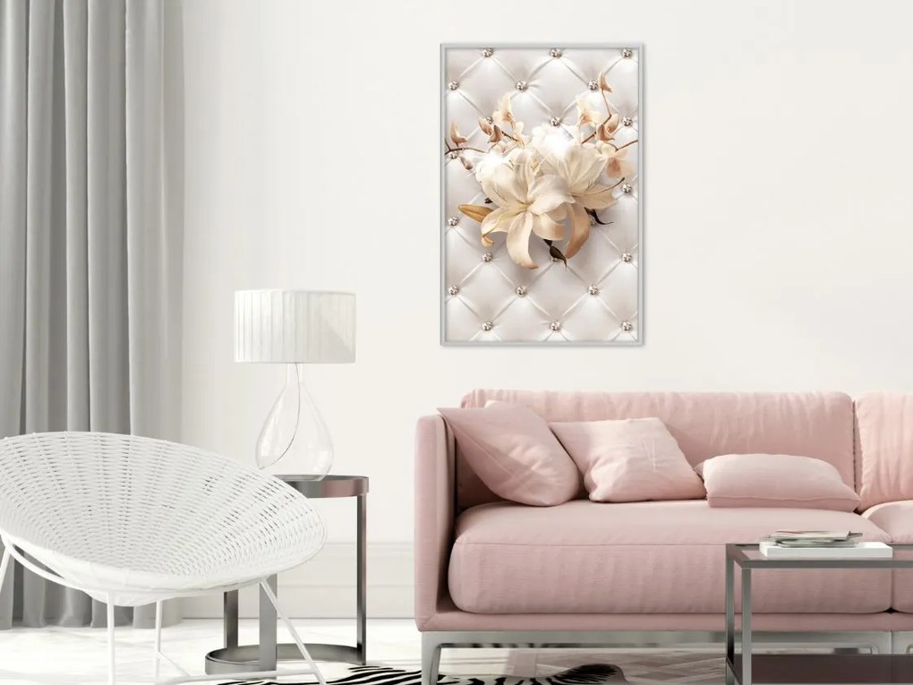 Αφίσα - Lilies on Leather Upholstery - 20x30 - Χρυσό - Χωρίς πασπαρτού