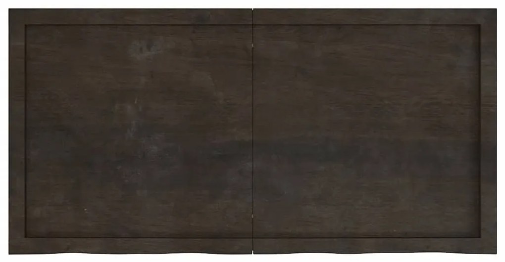 vidaXL Ράφι Τοίχου Σκούρο Καφέ 120x60x(2-6) εκ. Επεξ. Μασίφ Ξύλο Δρυός