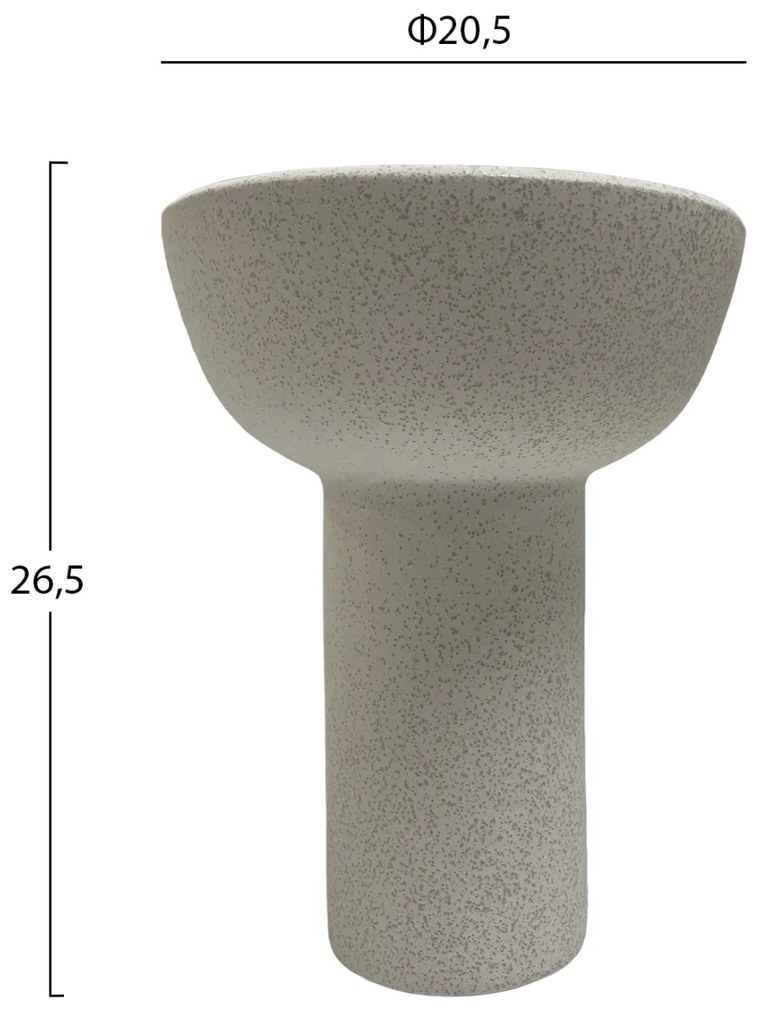 ΕΠΙΤΡΑΠΕΖΙΟ ΚΕΡΑΜΙΚΟ ΔΙΑΚΟΣΜΗΤΙΚΟ ELENDIL HM4603.01 ΥΠΟΛΕΥΚΟ ΚΡΥΣΤΑΛΛΙΚΟ Φ20,5x26,5Υεκ (1 Τεμμάχια)