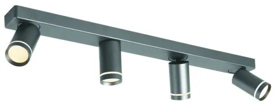 Πλαφονιέρα 4ΦΩΤΟ Φωτιστικό Οροφής IP20 76X7X13,5CM DIVINO Aca-RA3634SGY-Γκρι RA3634SGY