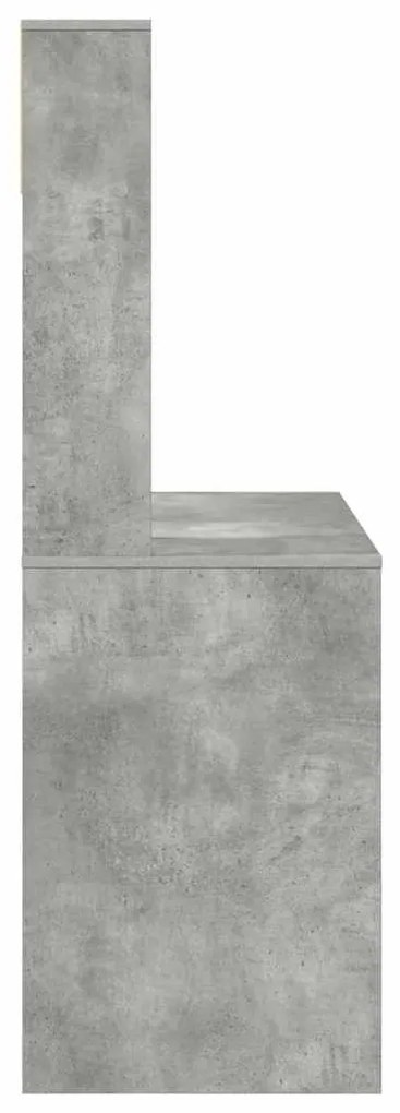 vidaXL Γραφείο Γκρι σκυροδέματος 91 x 50 x 149 εκ Επεξεργασμένο ξύλο