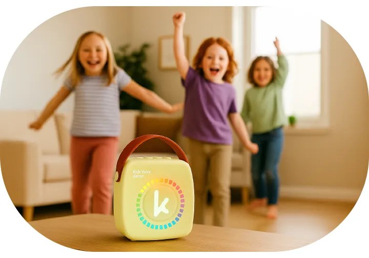 Kiddoboo mini Karaoke Speaker & Mic Yellow + NikoletaTV