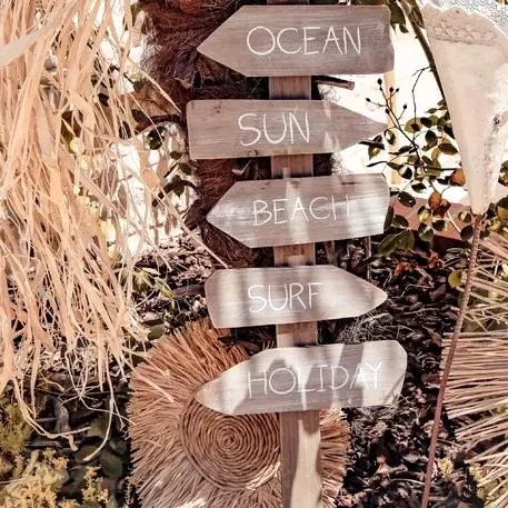 Beauty Home ΞΥΛΙΝΗ ΤΑΜΠΕΛΑ SUMMER VIBES 1.10 M X30 CM
