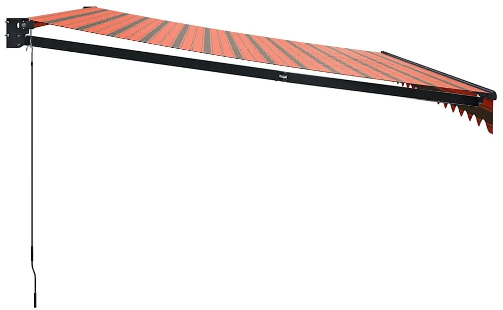 vidaXL Τέντα Πτυσσόμενη Πορτοκαλί/Καφέ 4 x 3 μ. Ύφασμα και Αλουμίνιο
