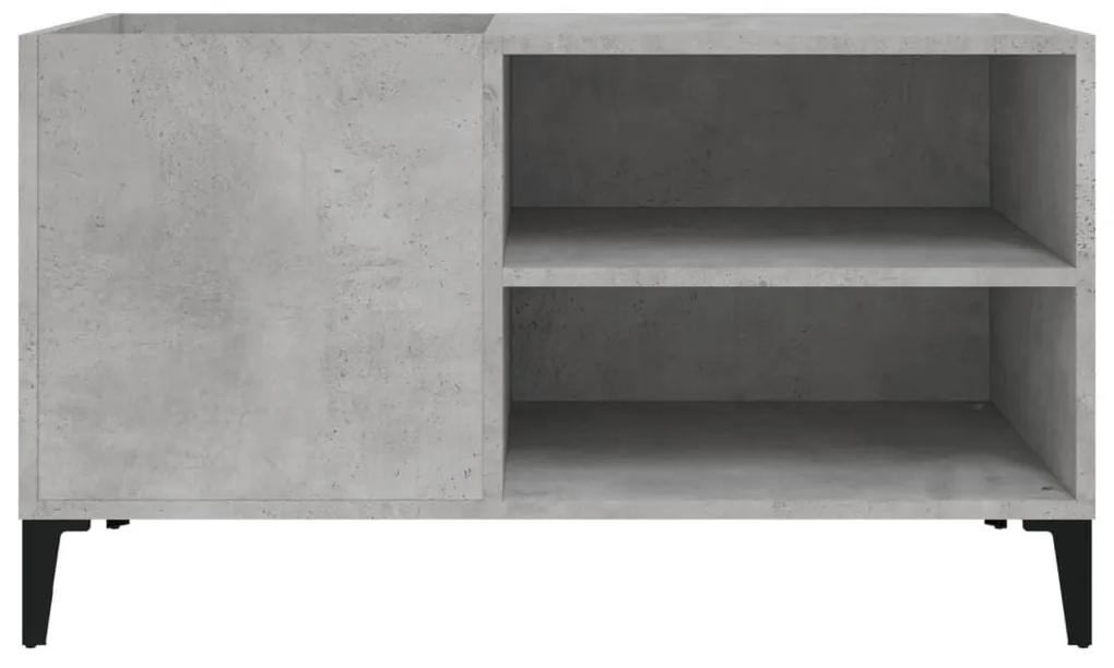 Δισκοθήκη Γκρι Σκυροδέματος 84,5x38x48 εκ. Επεξεργασμένο Ξύλο - Γκρι