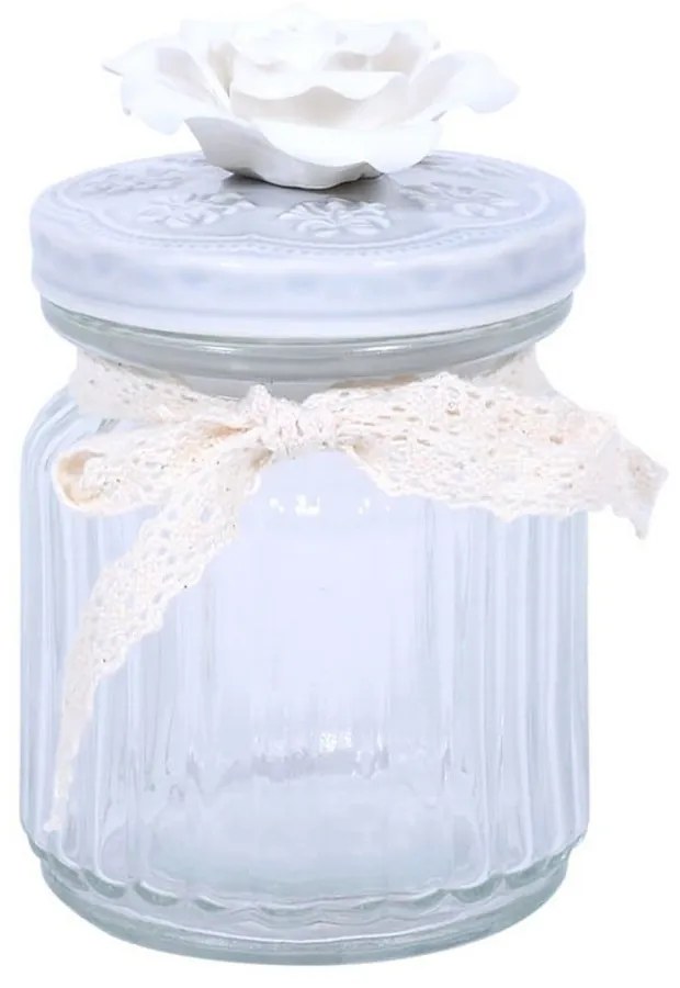 Βαζάκι Γυάλινο Με Καπάκι 12Εκ Ciel 373-91-825 Glass