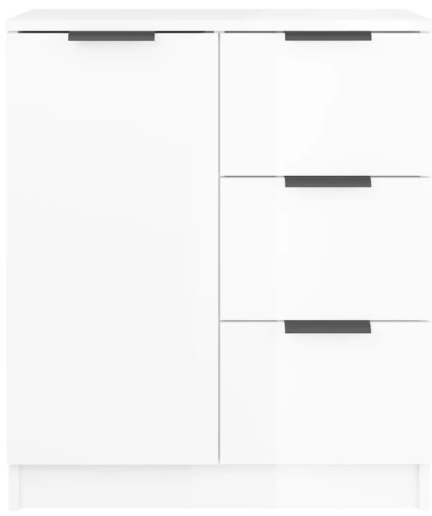 vidaXL Συρταριέρα Γυαλιστερό Λευκό 60 x 30 x70 εκ. Επεξεργασμένο Ξύλο