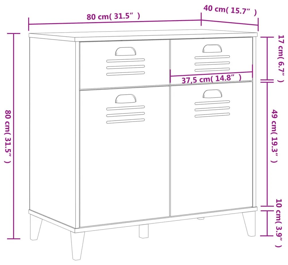 ΜΠΟΥΦΕΣ VIKEN ΛΕΥΚΟΣ 80 X 40 X 80 ΕΚ. ΑΠΟ ΜΑΣΙΦ ΞΥΛΟ ΠΕΥΚΟΥ 374935