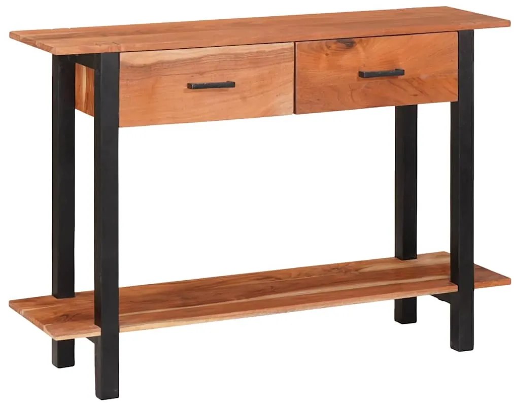 vidaXL Τραπέζι κονσόλας με συρτάρι Καφέ και Μαύρο 110 x 30 x 75 εκ