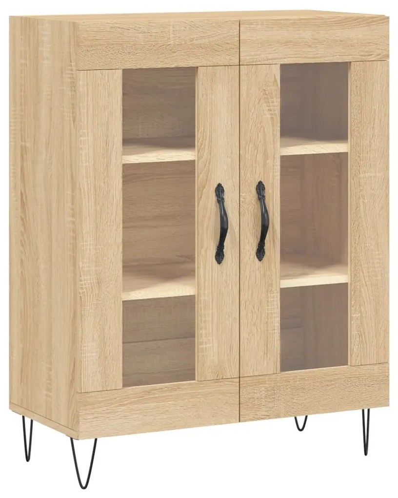 vidaXL Ντουλάπι Sonoma δρυς 69,5 x 34 x 180 εκ. από Επεξεργασμένο Ξύλο