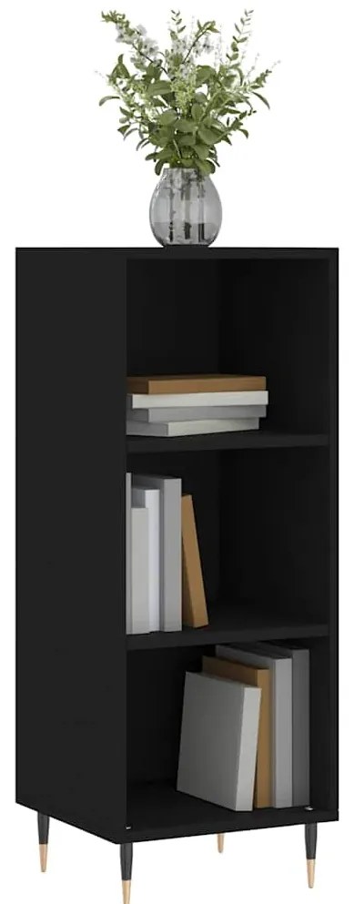 vidaXL Ντουλάπι Μαύρο 34,5x32,5x90 εκ. Επεξεργασμένο Ξύλο