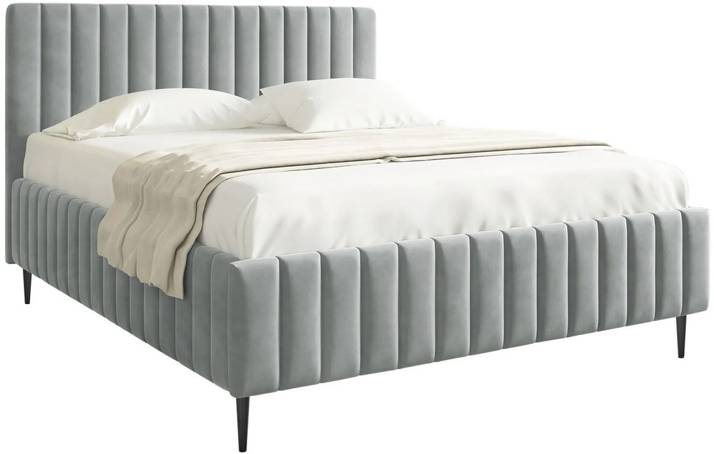 Επενδυμένο κρεβάτι Lewezo-Gkri-180 x 200