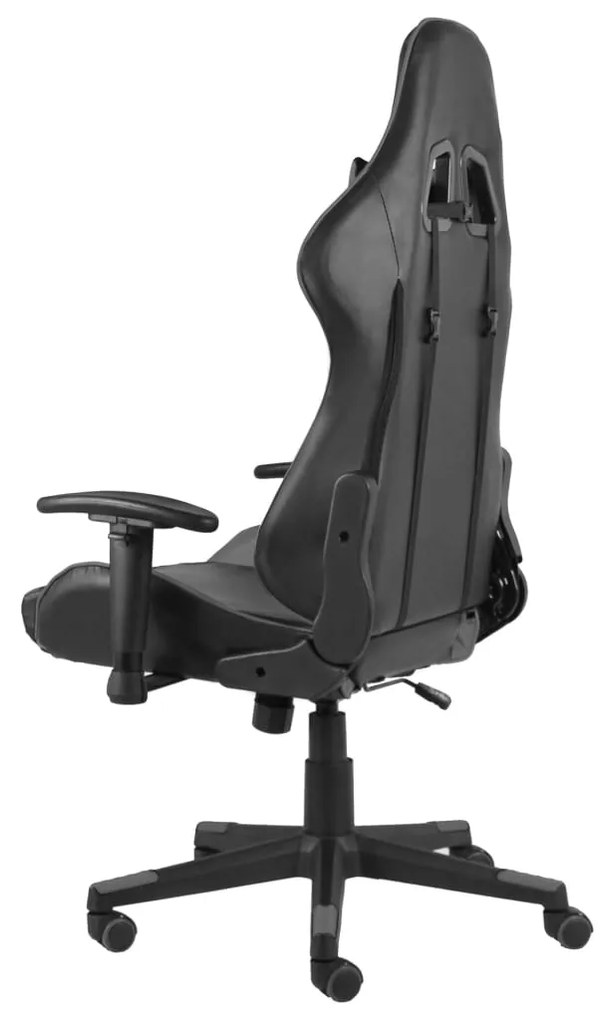 vidaXL Καρέκλα Gaming Περιστρεφόμενη Γκρι PVC