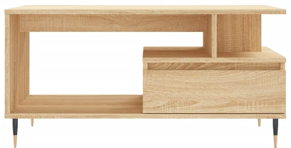 vidaXL Τραπεζάκι Σαλονιού Sonoma Δρυς 90x49x45 εκ. Επεξεργασμένο Ξύλο