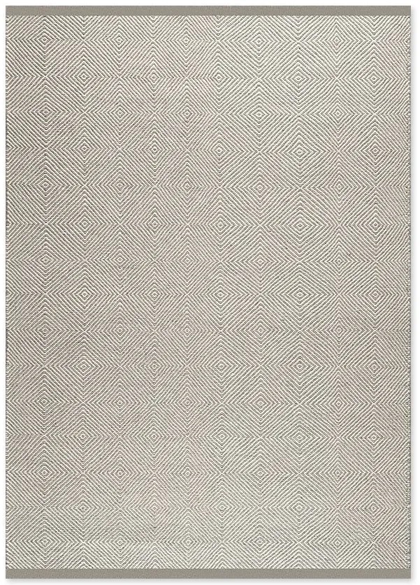 Μάλλινο Χειροποίητο Κιλίμι Herringbone Square Grey-White 130X190, 160X230, 200X300 Λευκό, Γκρι