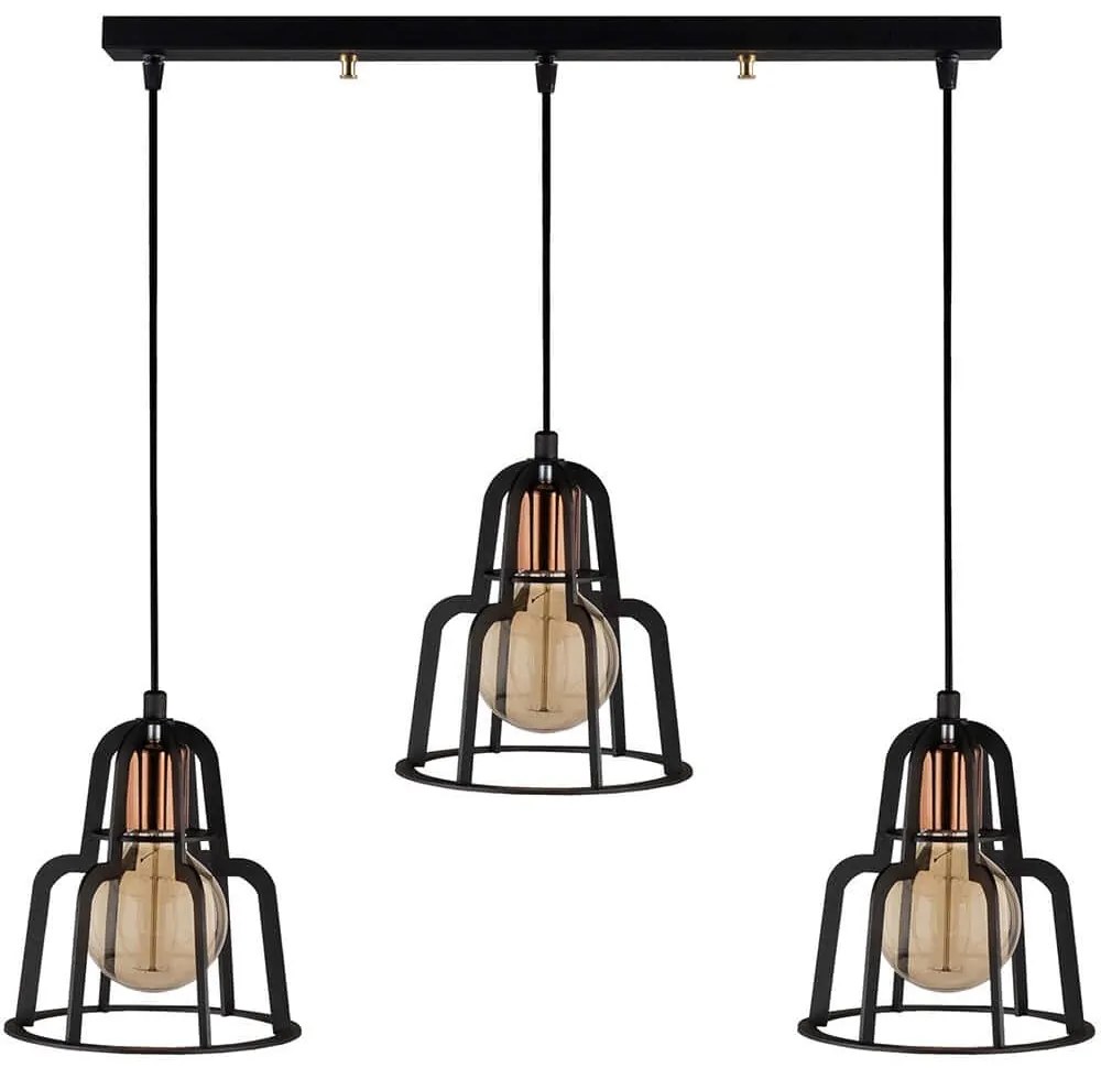 Φωτιστικό Οροφής - Ράγα Endustri 892OPV1779 100x20x115cm 3xE27 40W Black Opviq