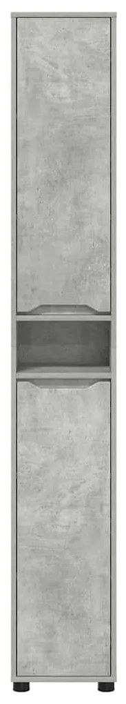 vidaXL Ντουλάπι Μπάνιου με ράφι Σκυρόδεμα Γκρι 30,5 x 30 x 195 εκ