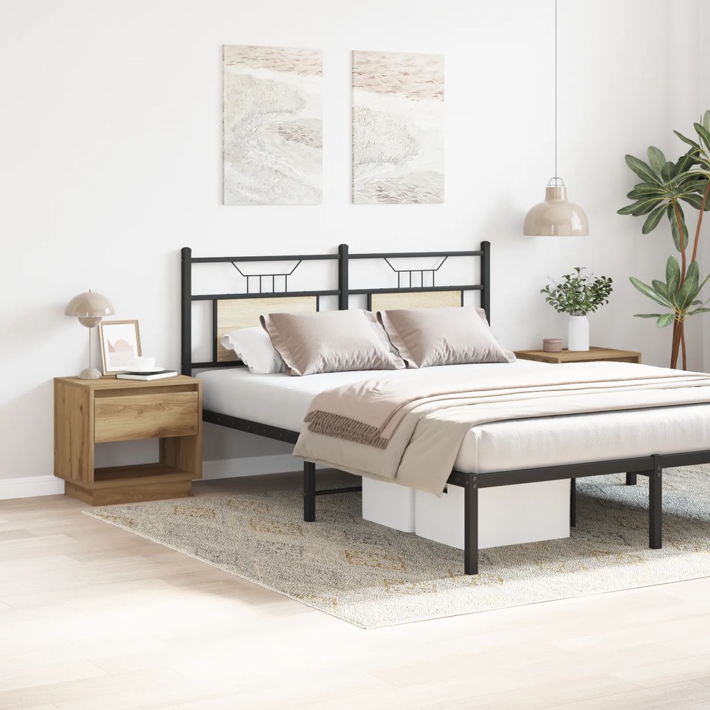 vidaXL Κομοδίνο 2 τεμ Καρυδί 45x34x47 εκ Ξύλο Γεννητριών