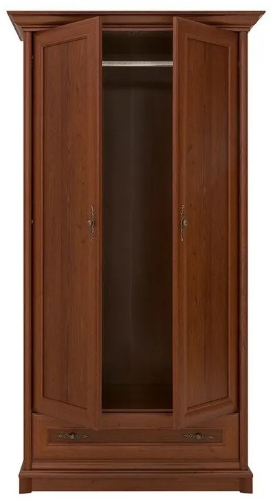 Ντουλάπα Boston C116, Καστανό, 205x110x66cm, Πόρτες ντουλάπας: Με μεντεσέδες