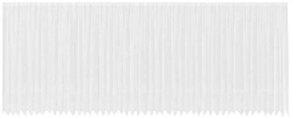 vidaXL Κουρτίνες με κουρτίνες Floral Λευκό 1200 x 260 εκ. Πολυεστέρας
