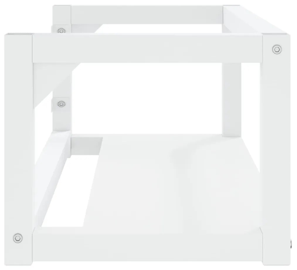 vidaXL Έπιπλο Μπάνιου Επιτοίχιο Λευκό 79 x 38 x 31 εκ. Σιδερένιο