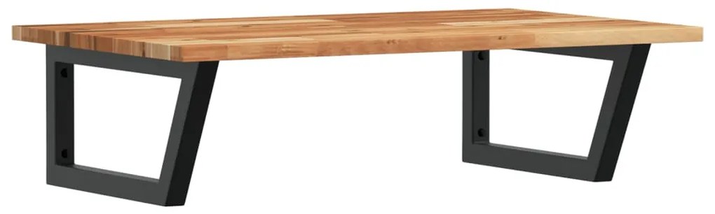 vidaXL Ράφι Νιπτήρα Τοίχου από Ατσάλι / Μασίφ Ξύλο Ακακίας