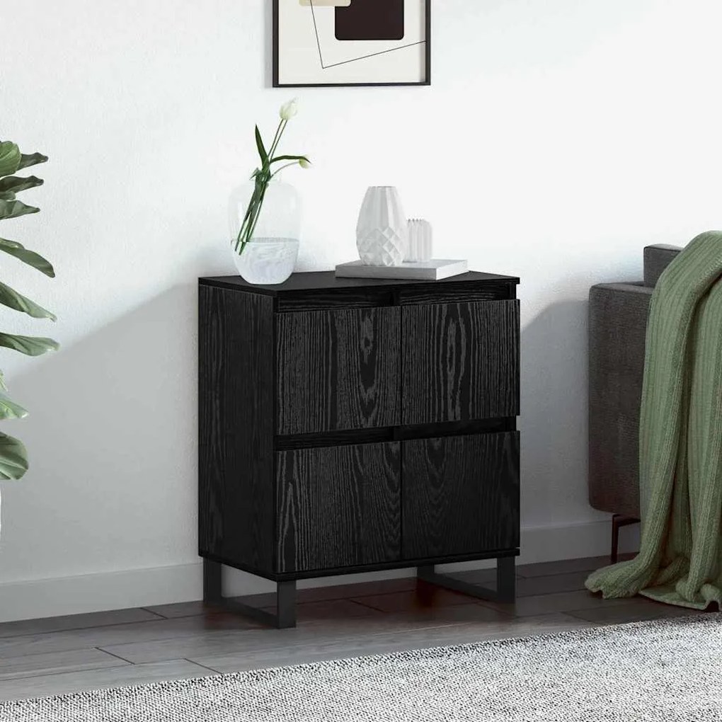 vidaXL Πλαϊνό γραφείο Μαύρο 60 x 35 x 70 cm Επεξεργασμένο ξύλο