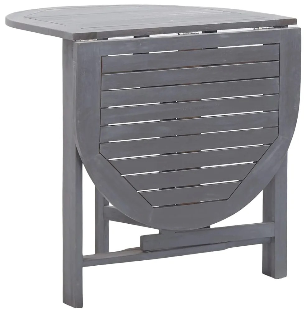 vidaXL Τραπέζι Κήπου Γκρι 120 x 70 x 74 εκ. από Μασίφ Ξύλο Ακακίας