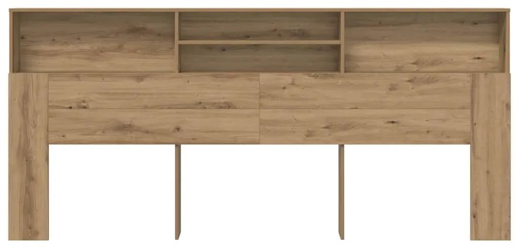 vidaXL Κρεβάτι με Κεφαλάρι με ράφι artisan δρυς 220 x 19 x 101.5 εκ