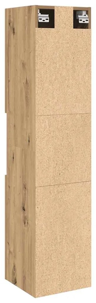 vidaXL Ντουλάπι Μπάνιου Κρεμαστό Παλ. Ξύλο 30x30x130 εκ. από Επ. Ξύλο