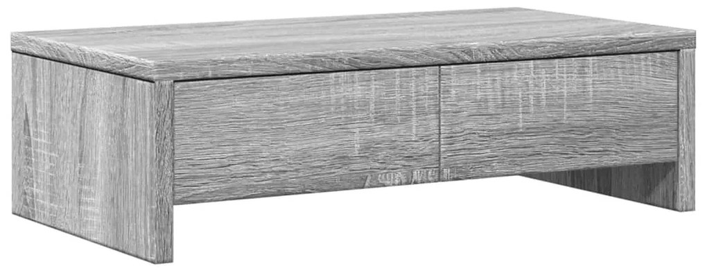 vidaXL Βάση Οθόνης με Συρτάρια Γκρι Sonoma 50x27x15 εκ. Επεξεργ. Ξύλο